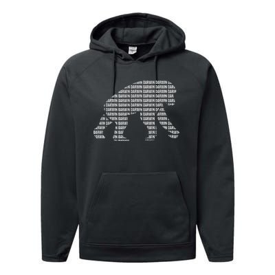 Theory Of Evolution Primate Atheism & Charles Darwin Performance Fleece Hoodie