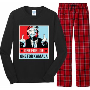 Trump One For Joe One For Kamala Long Sleeve Pajama Set