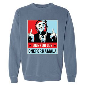 Trump One For Joe One For Kamala Garment-Dyed Sweatshirt