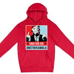 Trump One For Joe One For Kamala Premium Pullover Hoodie