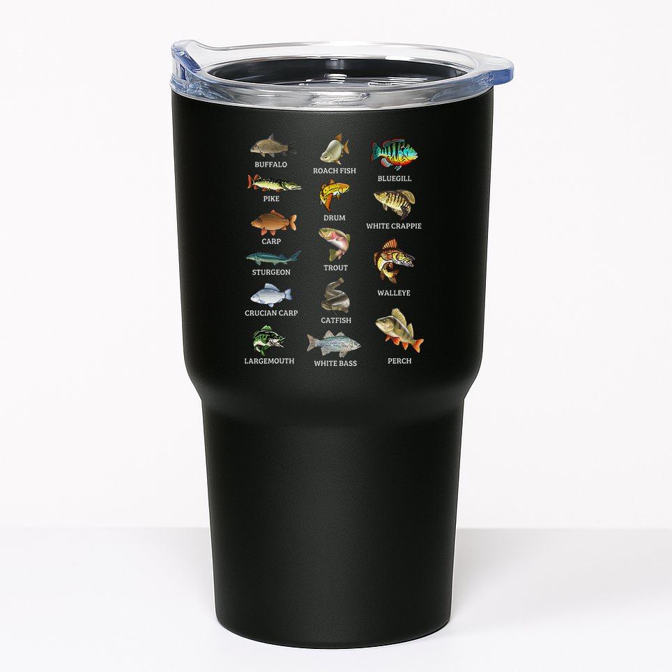 Types Of Freshwater Fish Species Fishing Fisherman Anglers Tumbler