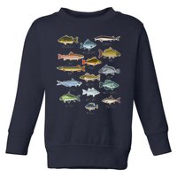 Types Of Freshwater Fish Species Fishing Toddler Sweatshirt