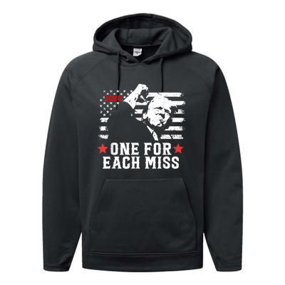 Trump One For Each Miss Trump Vote 2024 America Usa Performance Fleece Hoodie