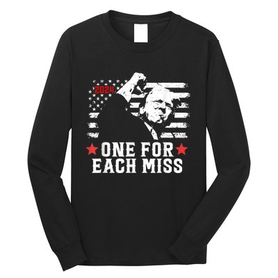 Trump One For Each Miss Trump Vote 2024 America Usa Long Sleeve Shirt