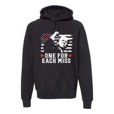 Trump One For Each Miss Trump Vote 2024 America Usa Premium Hoodie