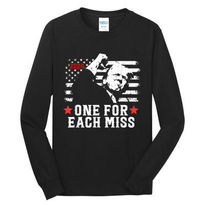 Trump One For Each Miss Trump Vote 2024 America Usa Tall Long Sleeve T-Shirt