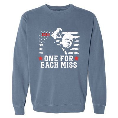 Trump One For Each Miss Trump Vote 2024 America Usa Garment-Dyed Sweatshirt