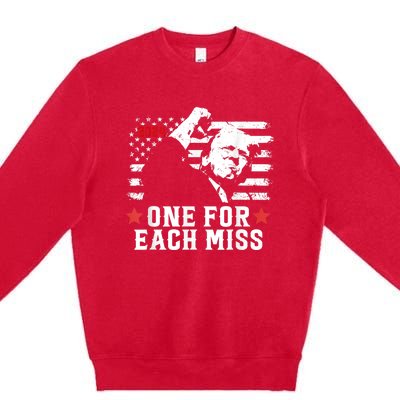 Trump One For Each Miss Trump Vote 2024 America Usa Premium Crewneck Sweatshirt