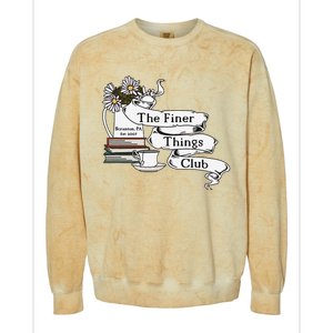 The Office Finer Things Club Colorblast Crewneck Sweatshirt