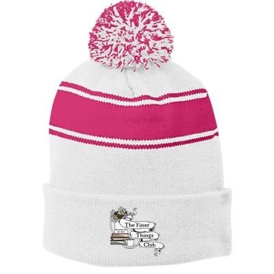 The Office Finer Things Club Stripe Pom Pom Beanie