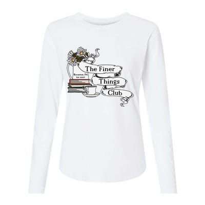 The Office Finer Things Club Womens Cotton Relaxed Long Sleeve T-Shirt