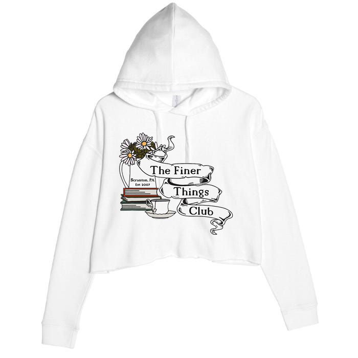 The Office Finer Things Club Crop Fleece Hoodie