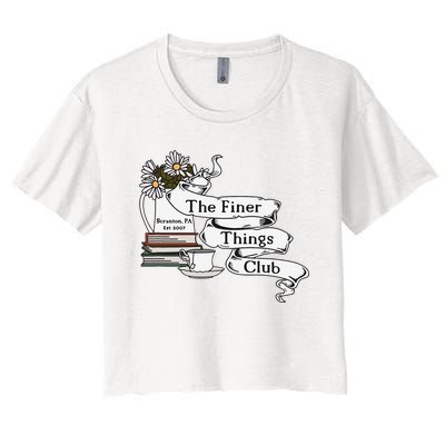 The Office Finer Things Club Women's Crop Top Tee