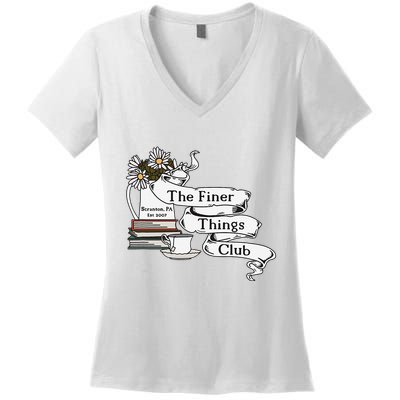 The Office Finer Things Club Women's V-Neck T-Shirt