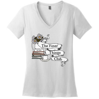 The Office Finer Things Club Women's V-Neck T-Shirt