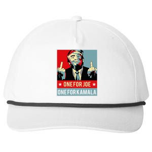 Trump One For Joe One For Kamala Snapback Five-Panel Rope Hat