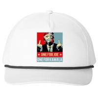 Trump One For Joe One For Kamala Snapback Five-Panel Rope Hat