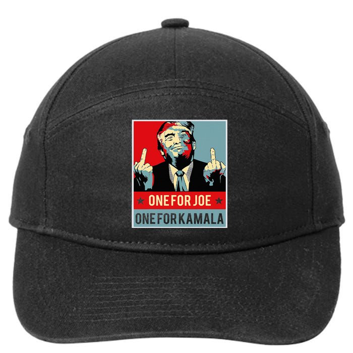 Trump One For Joe One For Kamala 7-Panel Snapback Hat