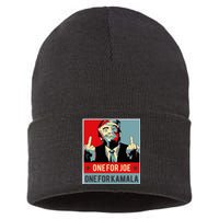 Trump One For Joe One For Kamala Sustainable Knit Beanie