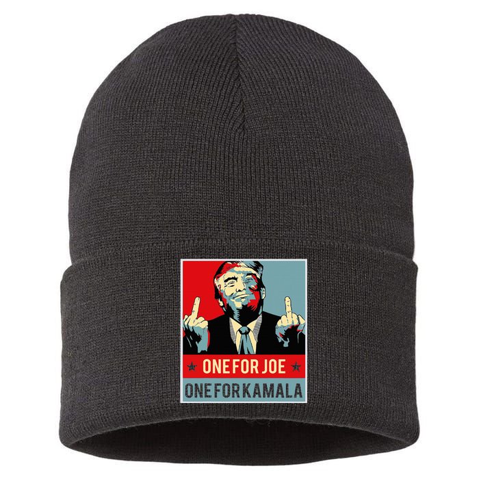 Trump One For Joe One For Kamala Sustainable Knit Beanie