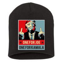 Trump One For Joe One For Kamala Short Acrylic Beanie