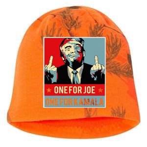 Trump One For Joe One For Kamala Kati - Camo Knit Beanie