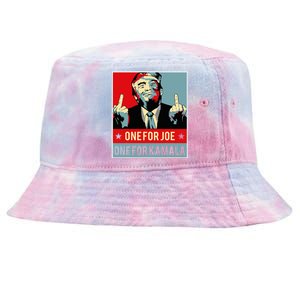 Trump One For Joe One For Kamala Tie-Dyed Bucket Hat