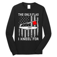 The only Flag I Kneel for Funny Ice Fishing Fisherman Long Sleeve Shirt