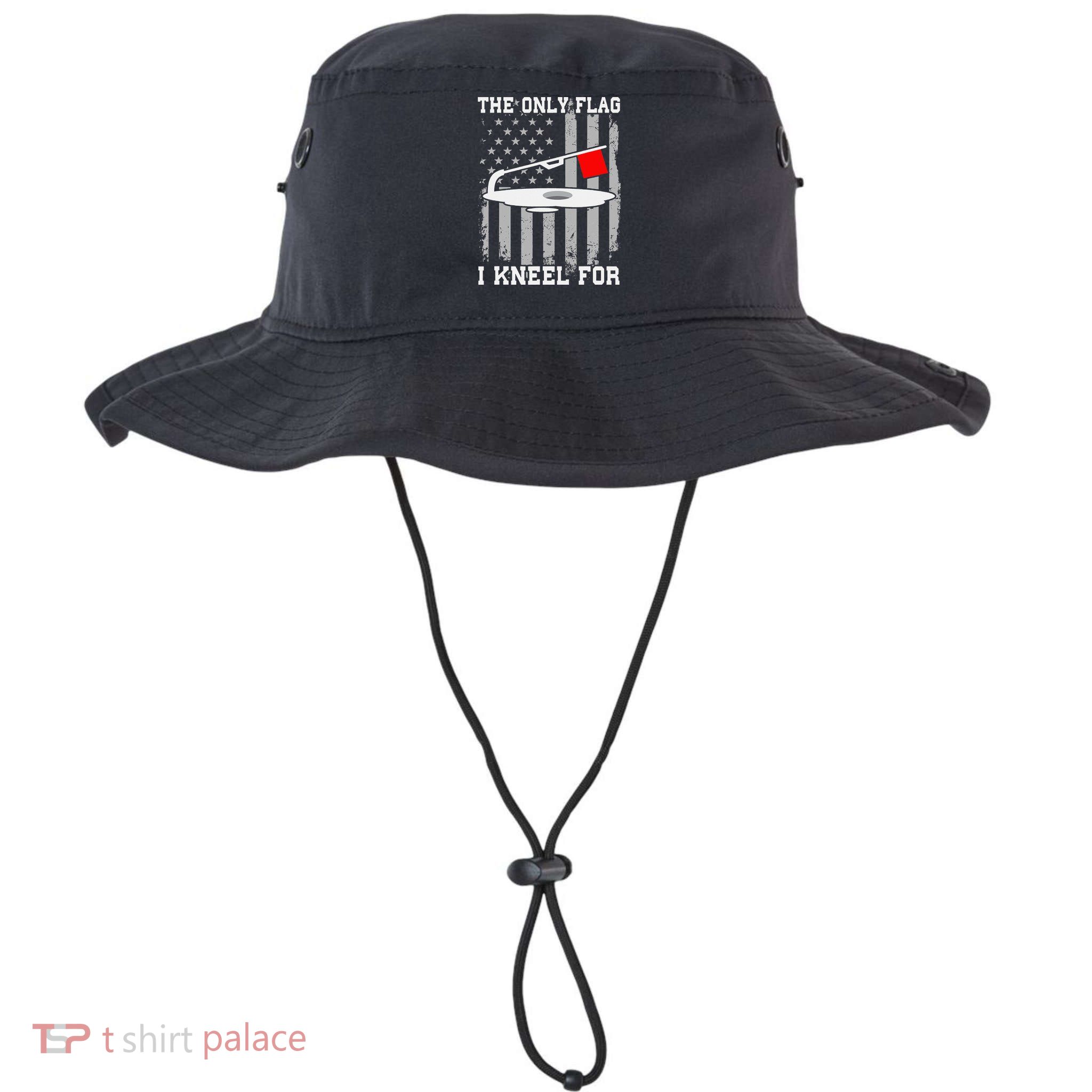 The only Flag I Kneel for Funny Ice Fishing Fisherman Bucket Hat