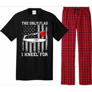 The only Flag I Kneel for Funny Ice Fishing Fisherman Pajama Set