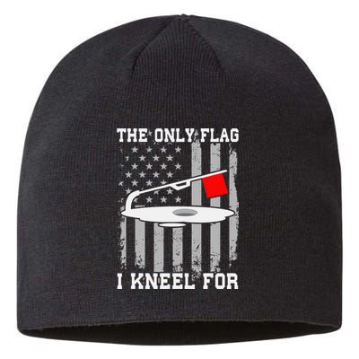 The only Flag I Kneel for Funny Ice Fishing Fisherman Sustainable Beanie