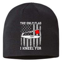 The only Flag I Kneel for Funny Ice Fishing Fisherman Sustainable Beanie