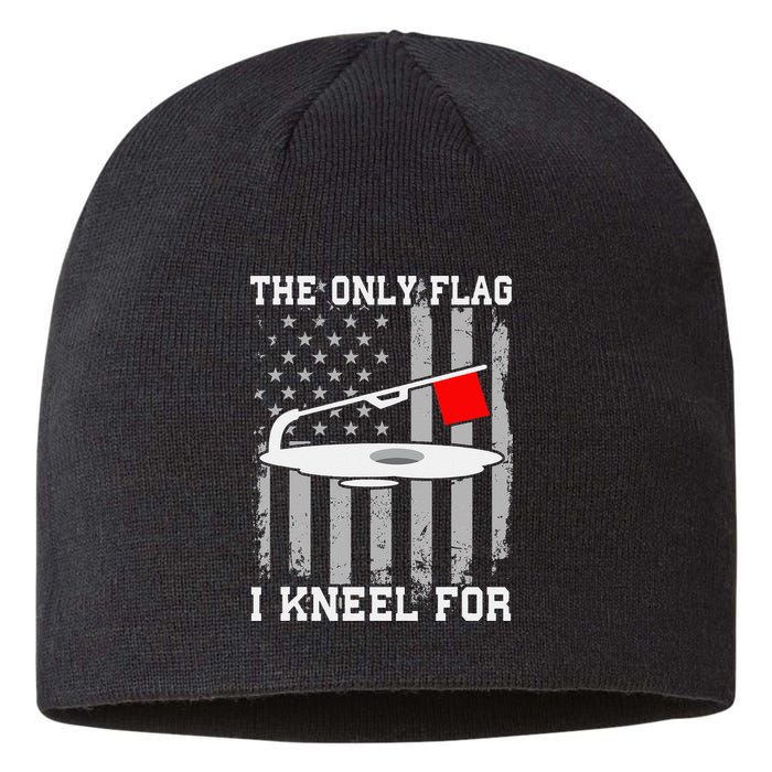 The only Flag I Kneel for Funny Ice Fishing Fisherman Sustainable Beanie