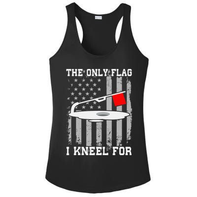 The only Flag I Kneel for Funny Ice Fishing Fisherman Ladies PosiCharge Competitor Racerback Tank