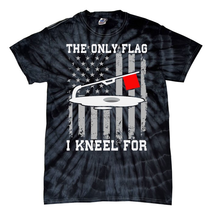 The only Flag I Kneel for Funny Ice Fishing Fisherman Tie-Dye T-Shirt