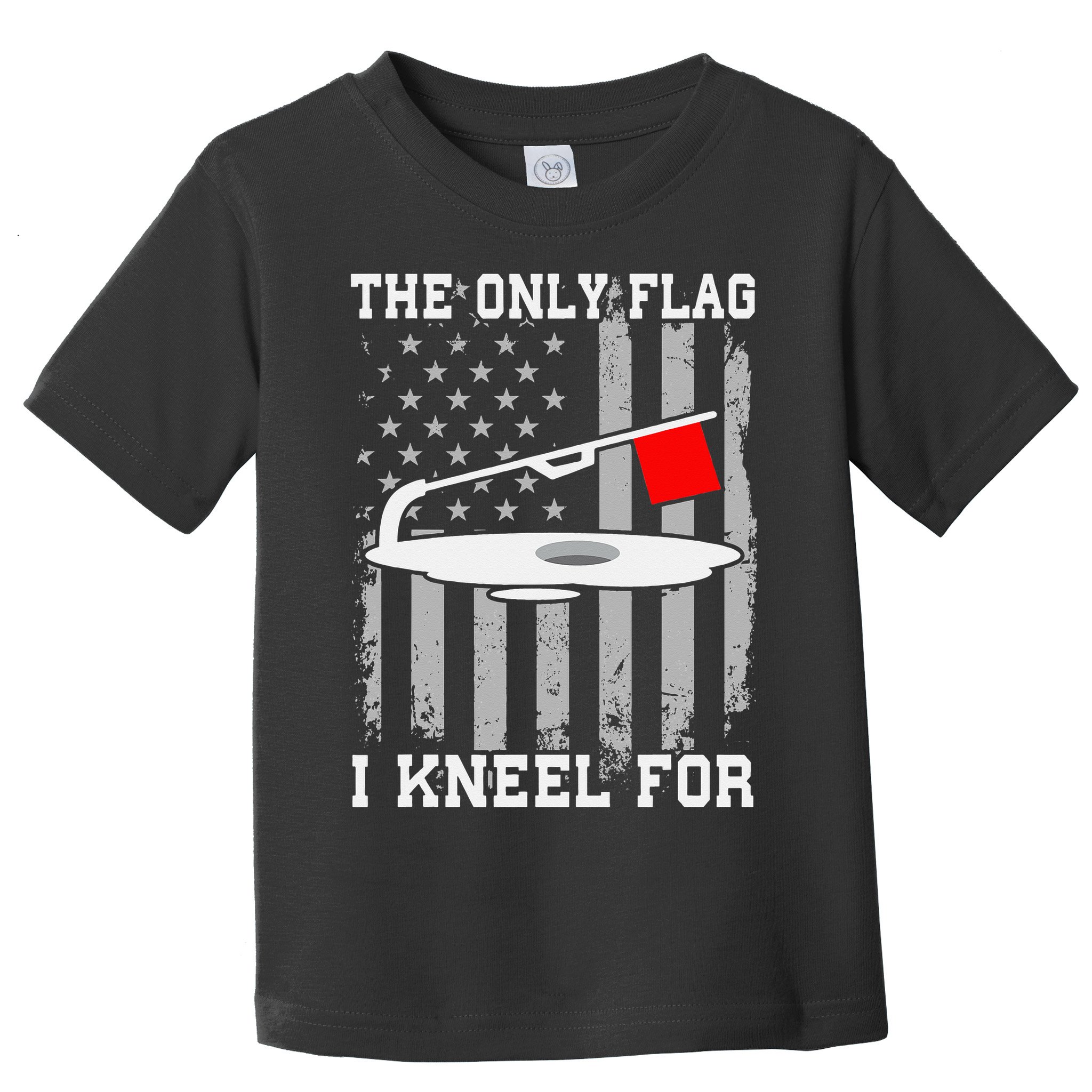 The only Flag I Kneel for Funny Ice Fishing Fisherman Toddler T-Shirt
