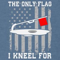 The only Flag I Kneel for Funny Ice Fishing Fisherman Garment-Dyed Sweatshirt