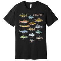 Types Of Freshwater Fish Species Fishing Premium T-Shirt