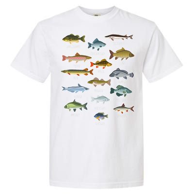 Types Of Freshwater Fish Species Fishing Garment-Dyed Heavyweight T-Shirt