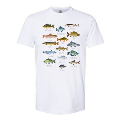 Types Of Freshwater Fish Species Fishing Softstyle CVC T-Shirt