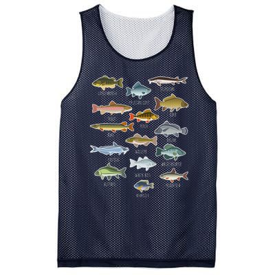 Types Of Freshwater Fish Species Fishing Mesh Reversible Basketball Jersey Tank