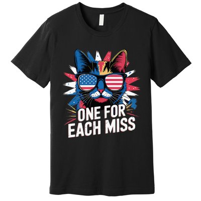 Trump One For Each Miss Cat With American Flag Shades Premium T-Shirt