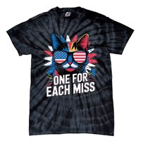 Trump One For Each Miss Cat With American Flag Shades Tie-Dye T-Shirt