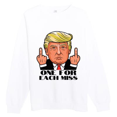 Trump One For Each Miss Political 2024 Election Trump Premium Crewneck Sweatshirt