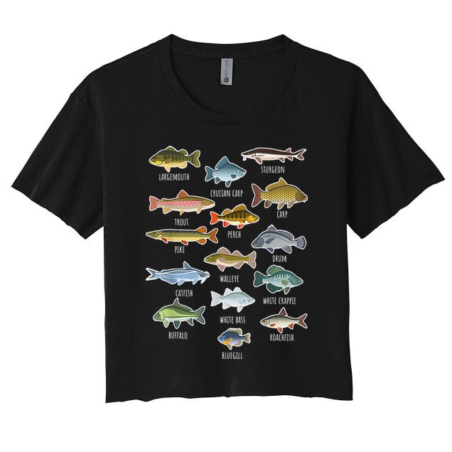 Types Of Freshwater Fish Species Fishing Crop Top