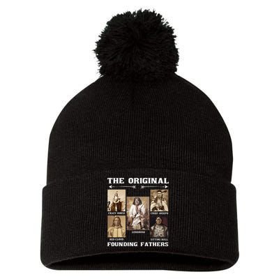 The Original Founding Fathers Native American Pom Pom 12in Knit Beanie