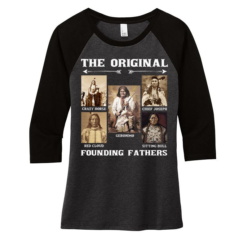 The Original Founding Fathers Native American Women's Tri-Blend 3/4-Sleeve Raglan Shirt