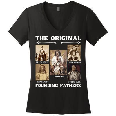 The Original Founding Fathers Native American Women's V-Neck T-Shirt