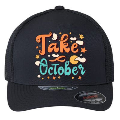 Take October Funny Halloween Flexfit Unipanel Trucker Cap