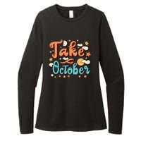 Take October Funny Halloween Womens CVC Long Sleeve Shirt